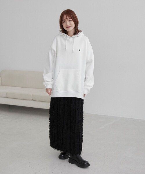 coen（コーエン）の「ワンポイントベア刺繍裏起毛スウェットパーカー（パーカー・メンズ・ホワイト/ブラック/グレー・M/L/XL）」の18枚目の写真