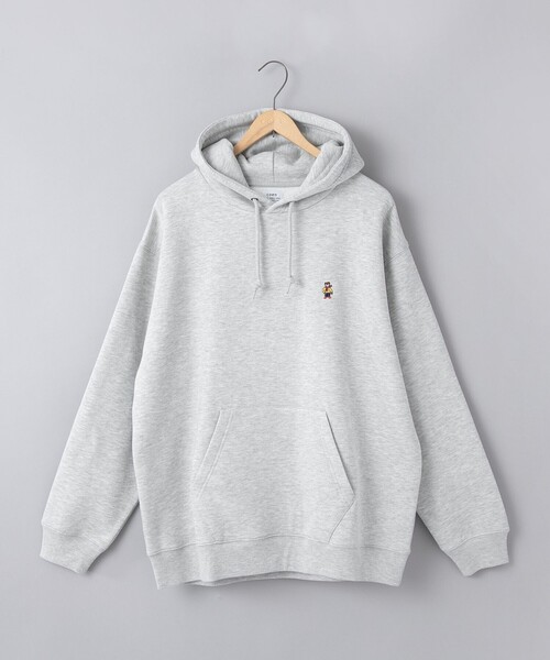 coen（コーエン）の「ワンポイントベア刺繍裏起毛スウェットパーカー（パーカー・メンズ・ホワイト/ブラック/グレー・M/L/XL）」の10枚目の写真