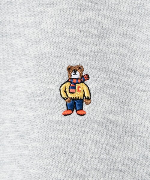 coen（コーエン）の「ワンポイントベア刺繍裏起毛スウェットパーカー（パーカー・メンズ・ホワイト/ブラック/グレー・M/L/XL）」の7枚目の写真