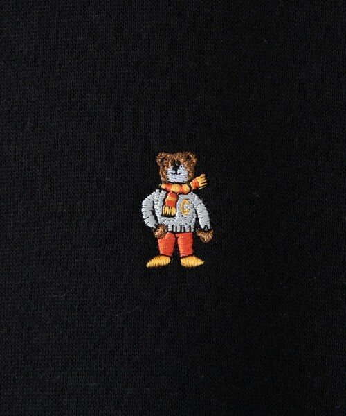coen（コーエン）の「ワンポイントベア刺繍裏起毛スウェットパーカー（パーカー・メンズ・ホワイト/ブラック/グレー・M/L/XL）」の6枚目の写真
