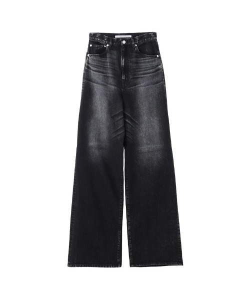 JOHN LAWRENCE SULLIVAN WASHED DENIM CUT OUT WIDE PANTS (2C017-0325 