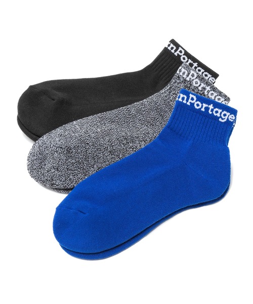 Manhattan Portage(マンハッタンポーテージ)の「Manhattan Portage/マンハッタンポーテージ ソックス ANKLE SOCKS 3P SET MU002(ソックス/靴下・メンズ・ブラック×ブルー/ブラック×ピンク/ブラック/ホワイト・25-27CM/23-25cm)」の1枚目の写真
