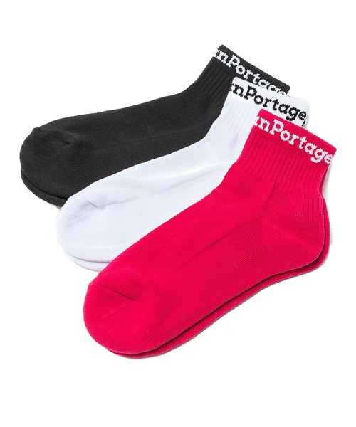 Manhattan Portage(マンハッタンポーテージ)の「Manhattan Portage/マンハッタンポーテージ ソックス ANKLE SOCKS 3P SET MU002(ソックス/靴下・メンズ・ブラック×ブルー/ブラック×ピンク/ブラック/ホワイト・25-27CM/23-25cm)」の4枚目の写真