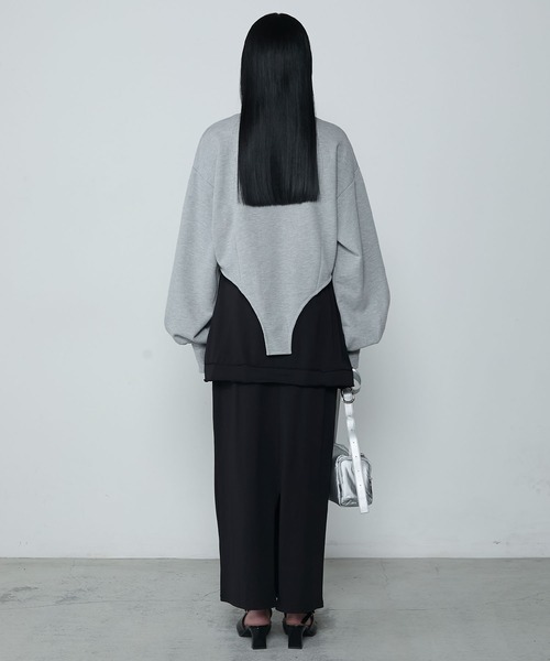 le ELMi（ルエルミ）の「Bodysuit-like sweatshirt / ボディスーツライクスウェット（スウェット・レディース・アイボリー/グレー・FREE）」の7枚目の写真