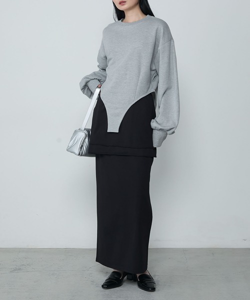 le ELMi（ルエルミ）の「Bodysuit-like sweatshirt / ボディスーツライクスウェット（スウェット・レディース・アイボリー/グレー・FREE）」の10枚目の写真