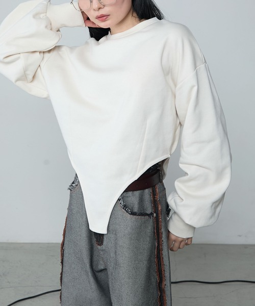 le ELMi（ルエルミ）の「Bodysuit-like sweatshirt / ボディスーツライクスウェット（スウェット・レディース・アイボリー/グレー・FREE）」の22枚目の写真