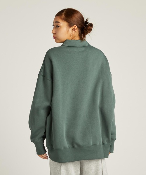 NIKE(ナイキ)の「ナイキ スポーツウェア フェニックス フリース ウィメンズ オーバーサイズド 1/4ジップ ポロ / Nike Sportswear Phoenix Fleece Women's Oversized 1/4-Zip Polo FZ3208-338 Vintage Green(その他トップス・レディース・グリーン系その他・2XL/L/M/S/XL/XS)」の5枚目の写真