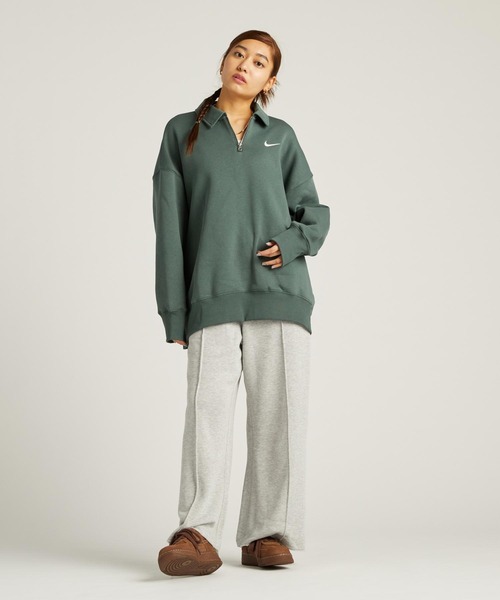 NIKE(ナイキ)の「ナイキ スポーツウェア フェニックス フリース ウィメンズ オーバーサイズド 1/4ジップ ポロ / Nike Sportswear Phoenix Fleece Women's Oversized 1/4-Zip Polo FZ3208-338 Vintage Green(その他トップス・レディース・グリーン系その他・2XL/L/M/S/XL/XS)」の6枚目の写真