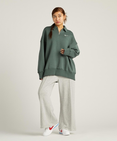 NIKE(ナイキ)の「ナイキ スポーツウェア フェニックス フリース ウィメンズ オーバーサイズド 1/4ジップ ポロ / Nike Sportswear Phoenix Fleece Women's Oversized 1/4-Zip Polo FZ3208-338 Vintage Green(その他トップス・レディース・グリーン系その他・2XL/L/M/S/XL/XS)」の9枚目の写真