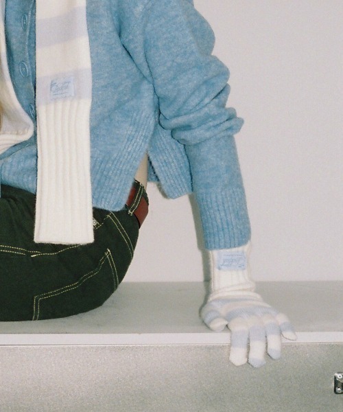 ROCKFISH WEATHERWEAR（ロックフィッシュウェザーウェア）の「STRIPE RIBBED GLOVES（手袋・レディース・スカイブルー/ブラック/ブルー/ピンク/グリーン・FREE）」の14枚目の写真