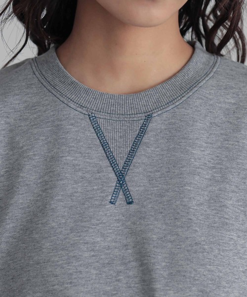 n'OrLABEL（ノアールレーベル）の「『バックジップ配色ステッチスウェット』（スウェット・レディース・杢グレー/ピンク/ブラック・2/1）」の13枚目の写真