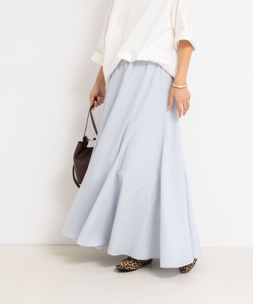 2nd NOLLEY'S　ウォッシャブルヴィンテージタフタマチ入りマキシスカート 追加】《オールシーズン対応》ウォッシャブルヴィンテージタフタ