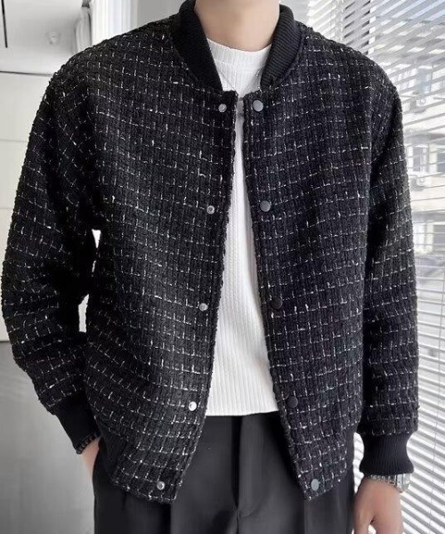 CREARE -LINO-(クレアーレリノ)の「〈ユニセックス商品〉ツイードブルゾン(ブルゾン・メンズ・ブラック/ホワイト・L/M)」の10枚目の写真