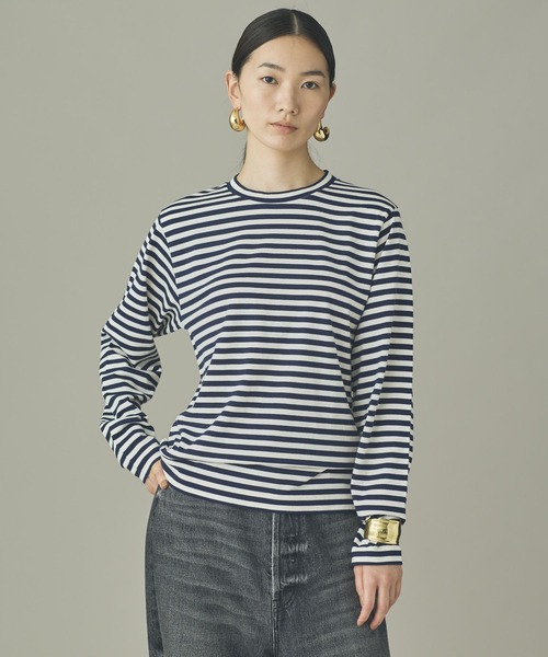 Curensology(カレンソロジー)の「Curensology(カレンソロジー)/<&RC>ボーダーロングスリーブプルオーバー(Tシャツ/カットソー・レディース・レッド/ブラック/ブルー/ネイビー/ネイビー×ホワイト/ブラック×ホワイト・FREE)」の16枚目の写真
