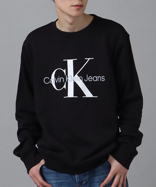 Calvin Klein（カルバン・クライン）の「【Calvin Klein JEANS/カルバンクライン ジーンズ】モノグラムフロックロゴトレーナー（スウェット・メンズ・ブラック・S/M/XL/L/XXL）」の12枚目の写真