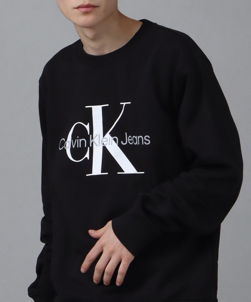 Calvin Klein（カルバン・クライン）の「【Calvin Klein JEANS/カルバンクライン ジーンズ】モノグラムフロックロゴトレーナー（スウェット・メンズ・ブラック・S/M/XL/L/XXL）」の11枚目の写真