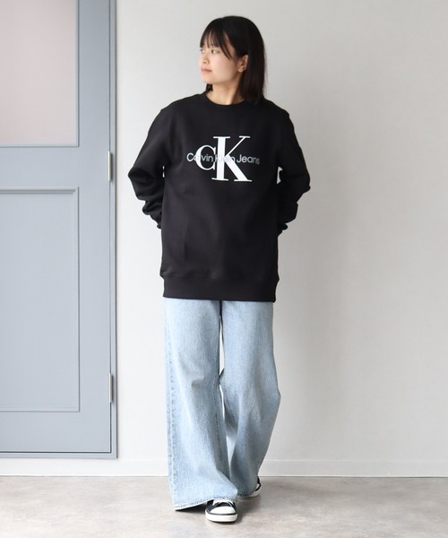 Calvin Klein（カルバン・クライン）の「【Calvin Klein JEANS/カルバンクライン ジーンズ】モノグラムフロックロゴトレーナー（スウェット・メンズ・ブラック・S/M/XL/L/XXL）」の19枚目の写真