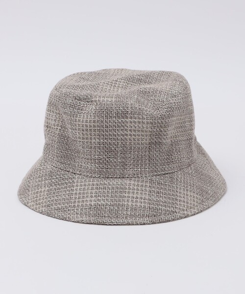 GRILLO（グリーロ）の「GRILLO: チェック バケット ハット（ハット・メンズ・ブルー/ベージュ・ONE SIZE）」の2枚目の写真