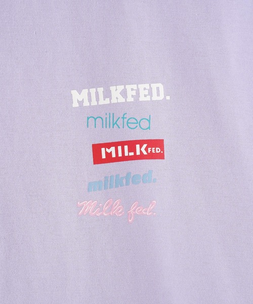 MILKFED.(ミルクフェド)の「MULTI LOGO WIDE S/S TEE(Tシャツ/カットソー・レディース・アッシュ/ホワイト/ライトパープル・ONE SIZE)」の11枚目の写真