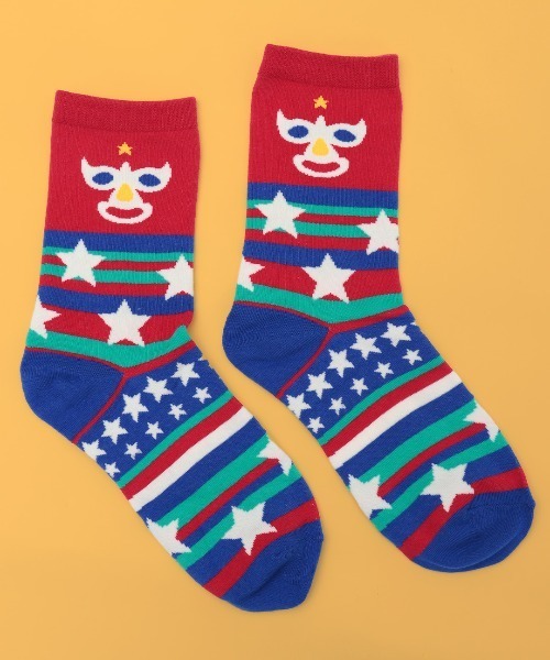 チチカカ（チチカカ）の「アミーゴキカボーダーソックス 23-25cm（ソックス/靴下・レディース・ピンク/レッド/ブラウン・FREE）」の3枚目の写真