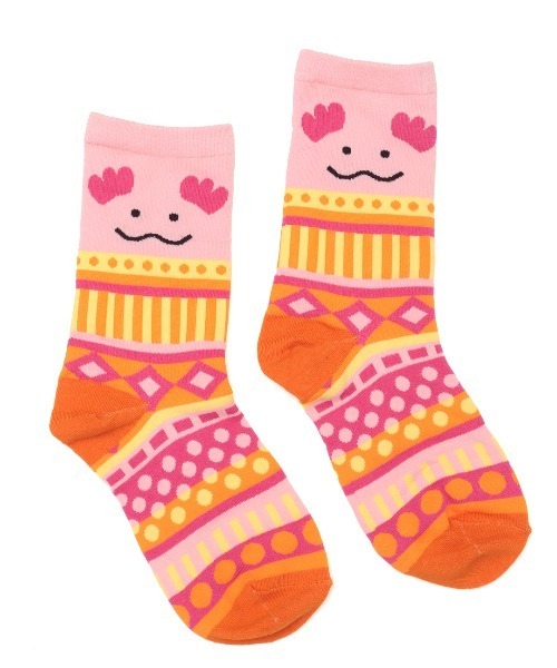 チチカカ（チチカカ）の「アミーゴキカボーダーソックス 23-25cm（ソックス/靴下・レディース・ピンク/レッド/ブラウン・FREE）」の14枚目の写真