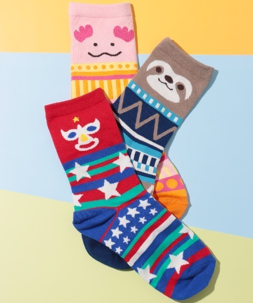 チチカカ（チチカカ）の「アミーゴキカボーダーソックス 23-25cm（ソックス/靴下・レディース・ピンク/レッド/ブラウン・FREE）」の4枚目の写真