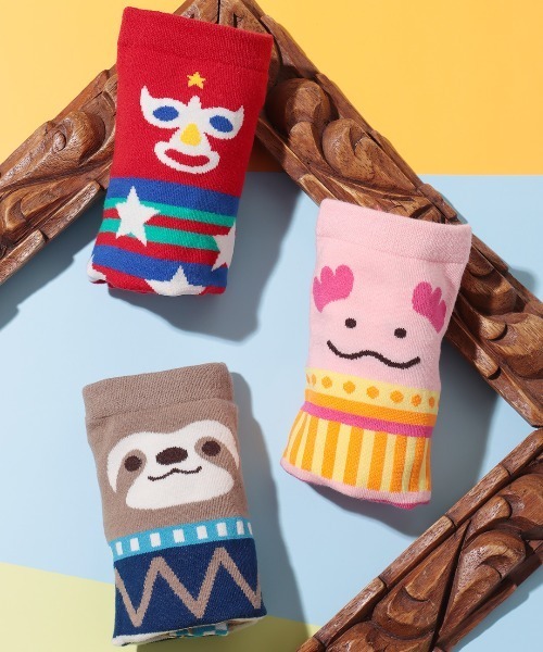 チチカカ（チチカカ）の「アミーゴキカボーダーソックス 23-25cm（ソックス/靴下・レディース・ピンク/レッド/ブラウン・FREE）」の5枚目の写真
