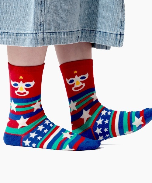 チチカカ（チチカカ）の「アミーゴキカボーダーソックス 23-25cm（ソックス/靴下・レディース・ピンク/レッド/ブラウン・FREE）」の11枚目の写真