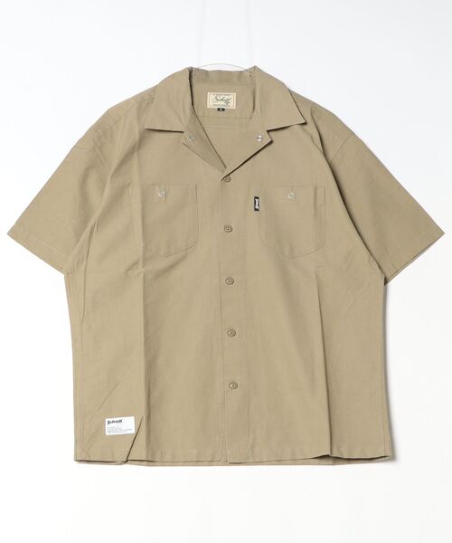 schott（ショット）の「Schott/ショット/CN WORK SHIRT/コットン ナイロン ワークシャツ（シャツ/ブラウス・メンズ・キナリ/ブラック/グレー/ダークグリーン/その他10・M/L/XL/2XL）」の5枚目の写真