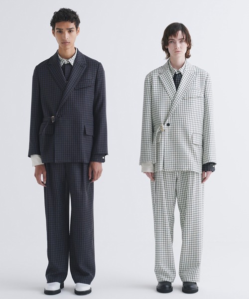 CULLNI（クルニ）の「Check Tailored Tie Locken Jacket（テーラード