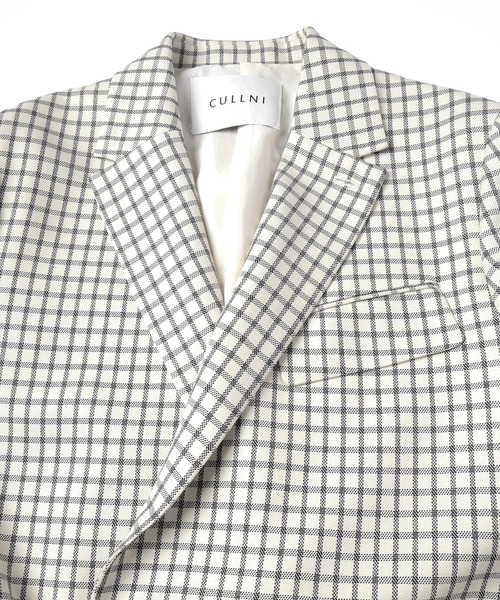 CULLNI（クルニ）の「Check Tailored Tie Locken Jacket（テーラード