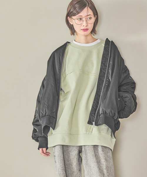 LAKOLE(ラコレ)の「ボリュームスリーブMA-1 / 290765(MA-1・レディース・アイボリー/ブラック/グレー・FREE)」の3枚目の写真