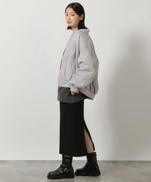 LAKOLE(ラコレ)の「ボリュームスリーブMA-1 / 290765(MA-1・レディース・アイボリー/ブラック/グレー・FREE)」の6枚目の写真