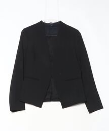 【近年モデル】theory ノーカラージャケット　ブラック　Mサイズ 美品】近年モデル theory luxe レザージャケット黒 ノーカラー M