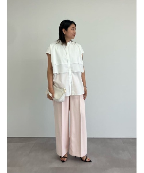 ARR.y です☆ セール】バンドカラーレイヤードデザインシャツ（シャツ