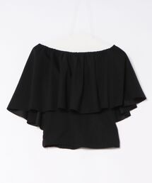 【Maunaloa】ワイドフリルシャーリングブラウス