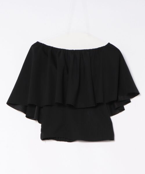 Maunaloa(マウナロア)の「【Maunaloa】ワイドフリルシャーリングブラウス(シャツ/ブラウス・レディース・ホワイト/ダークブラウン/ブラック/ブルー/カーキ・S/M/L/XS)」の3枚目の写真