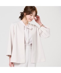 TOKYO SHIRTS | Aラインジャケット ダブルクロス素材 セットアップ可能 レディース(ノーカラージャケット)