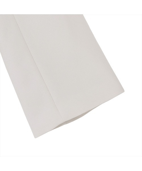 TOKYO SHIRTS(トウキョウシャツ)の「Aラインジャケット ダブルクロス素材 セットアップ可能 レディース(ノーカラージャケット・レディース・サンドグレー/ブラック・M/L)」の15枚目の写真