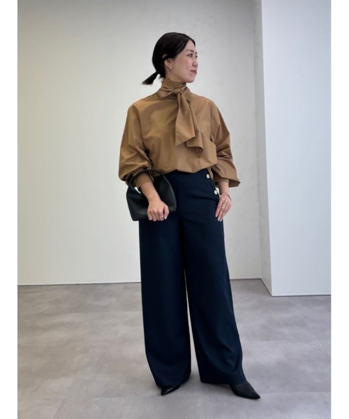 UR'S(ユアーズ)の「ソフトツイルマリンワイドパンツ(その他パンツ・レディース・ネイビー/ホワイト・L/M/S)」の4枚目の写真