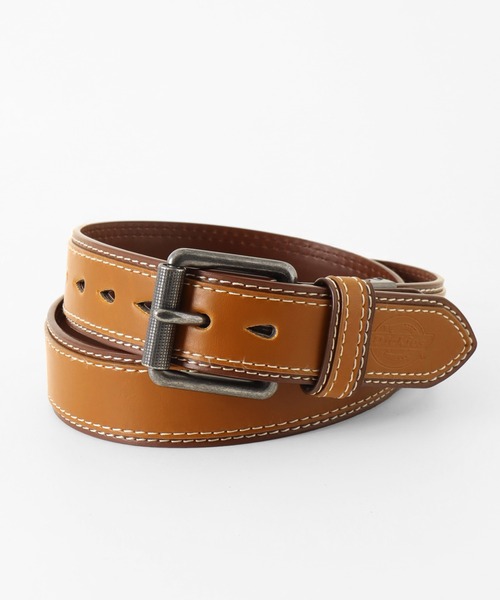 Dickies（ディッキーズ）の「【Dickies/ディッキーズ】40mm PU 2枚合わせ ベルト（ベルト・メンズ・ダークブラウン/キャメル/ホワイト/レッド/ブラック・FREE）」の4枚目の写真