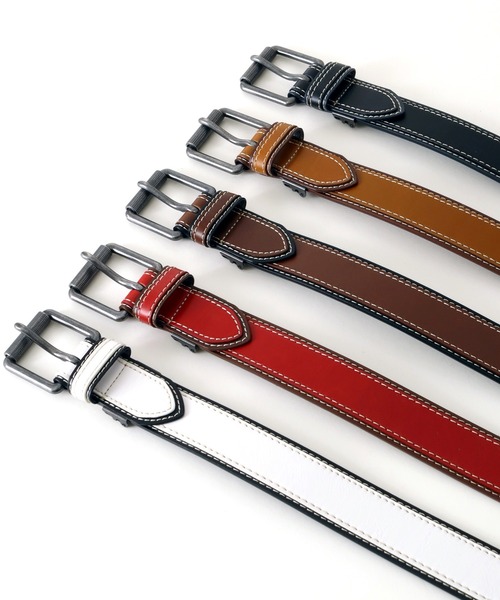 Dickies（ディッキーズ）の「【Dickies/ディッキーズ】40mm PU 2枚合わせ ベルト（ベルト・メンズ・ダークブラウン/キャメル/ホワイト/レッド/ブラック・FREE）」の6枚目の写真