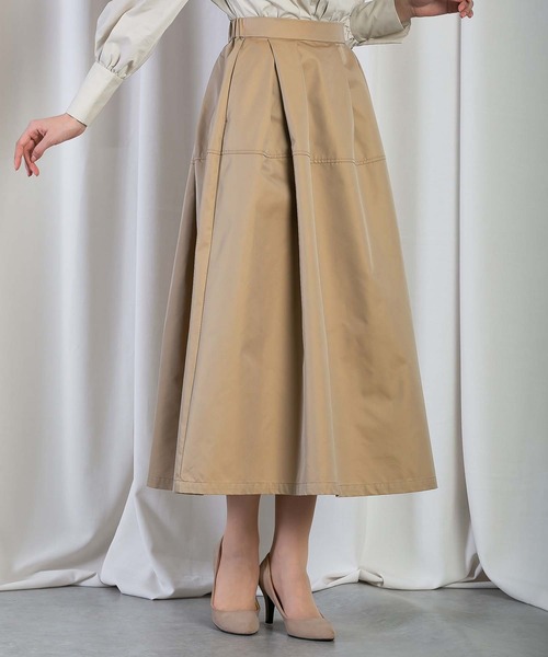 RAW FUDGE（ローファッジ）の「アシメタックフレアスカート（スカート・レディース・ブラック/ベージュ/オリーブ・M）」の3枚目の写真