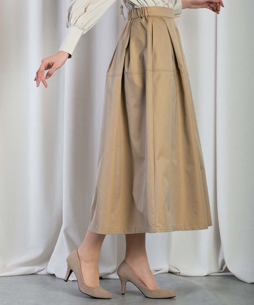 RAW FUDGE（ローファッジ）の「アシメタックフレアスカート（スカート・レディース・ブラック/ベージュ/オリーブ・M）」の5枚目の写真