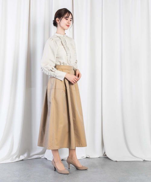 RAW FUDGE（ローファッジ）の「アシメタックフレアスカート（スカート・レディース・ブラック/ベージュ/オリーブ・M）」の12枚目の写真