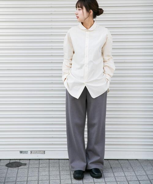 セール】ブロード ラウンドカラーシャツ（シャツ/ブラウス）｜ITEMS