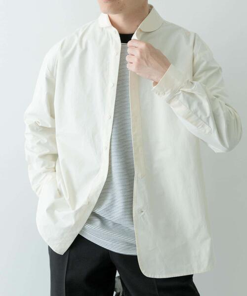 ITEMS URBANRESEARCH(アイテムズ アーバンリサーチ)の「ブロード ラウンドカラーシャツ(シャツ/ブラウス・メンズ・アイボリー/ブルー系その他/パープル/グリーン系その他・MEDIUM/LARGE)」の8枚目の写真