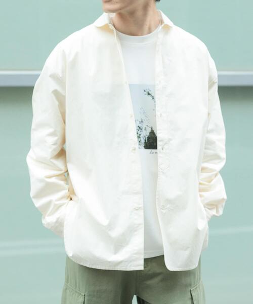 ITEMS URBANRESEARCH(アイテムズ アーバンリサーチ)の「ブロード ラウンドカラーシャツ(シャツ/ブラウス・メンズ・アイボリー/ブルー系その他/パープル/グリーン系その他・MEDIUM/LARGE)」の9枚目の写真