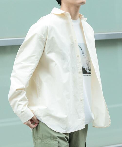 ITEMS URBANRESEARCH(アイテムズ アーバンリサーチ)の「ブロード ラウンドカラーシャツ(シャツ/ブラウス・メンズ・アイボリー/ブルー系その他/パープル/グリーン系その他・MEDIUM/LARGE)」の8枚目の写真