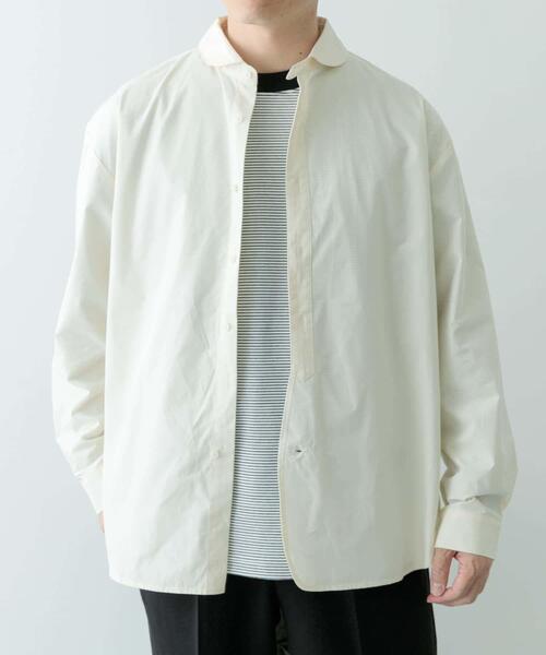 ITEMS URBANRESEARCH(アイテムズ アーバンリサーチ)の「ブロード ラウンドカラーシャツ(シャツ/ブラウス・メンズ・アイボリー/ブルー系その他/パープル/グリーン系その他・MEDIUM/LARGE)」の7枚目の写真
